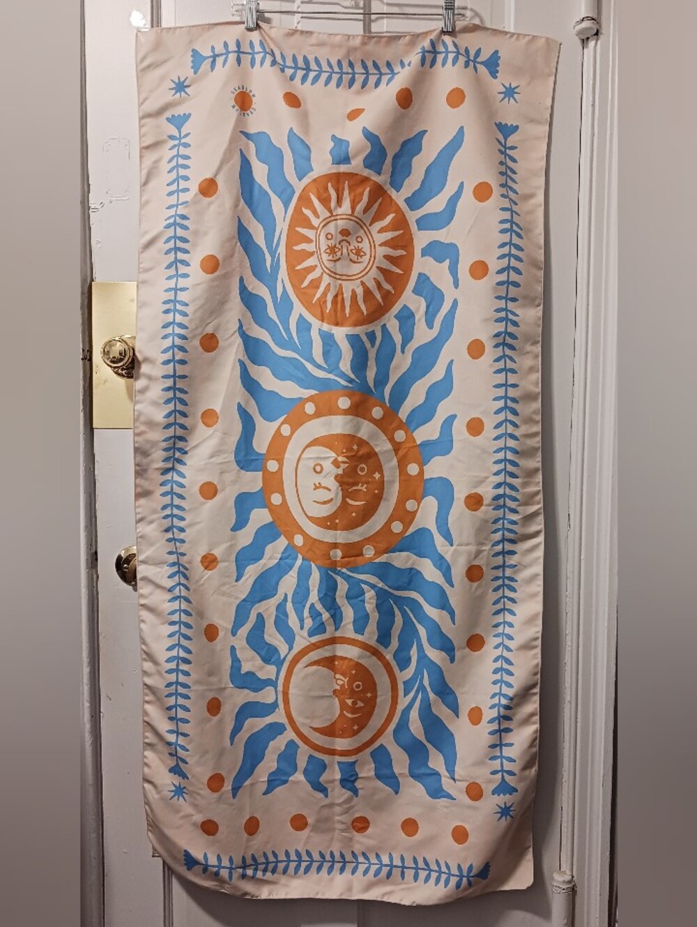 Sea Glow Moon Phases Towel 53x26.5in NWOT